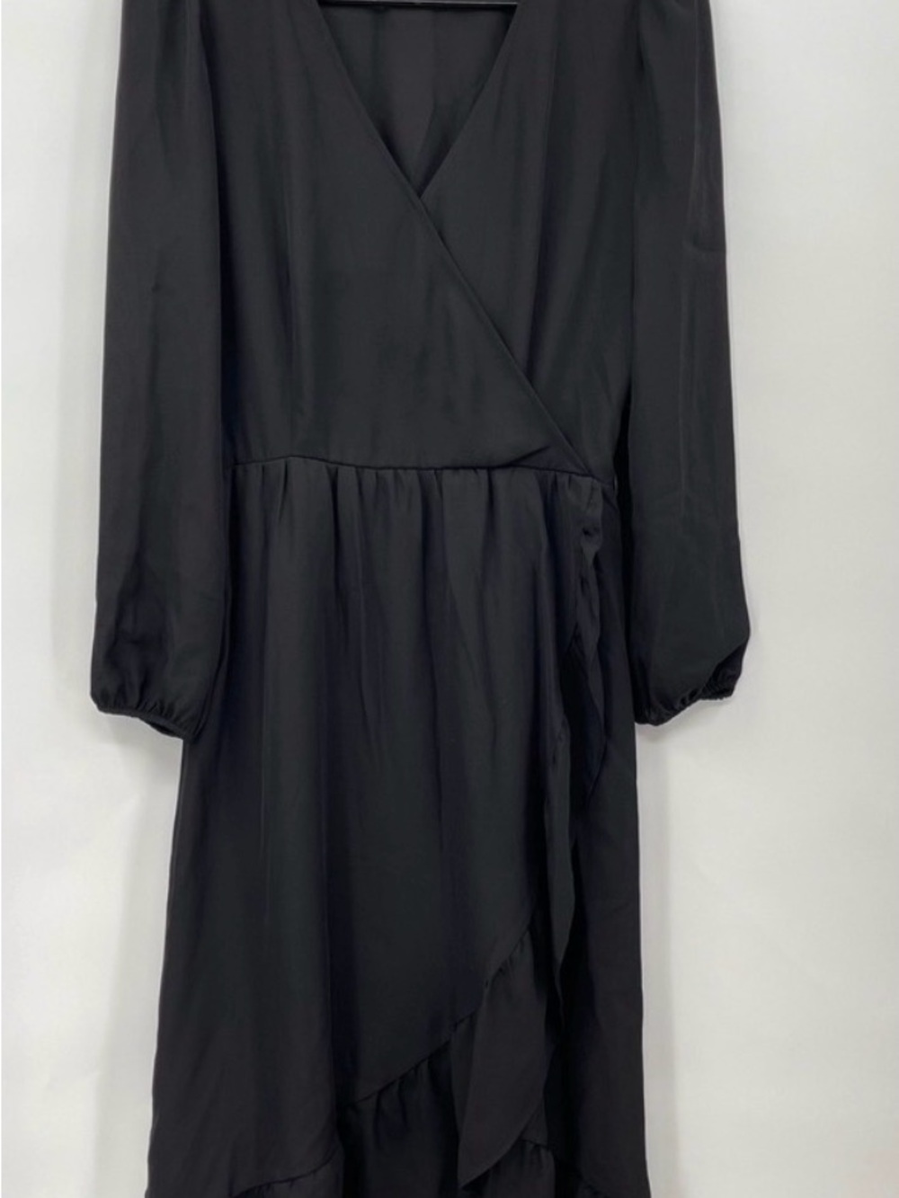 Old Navy Black Asymmetrical Wrap Dress
